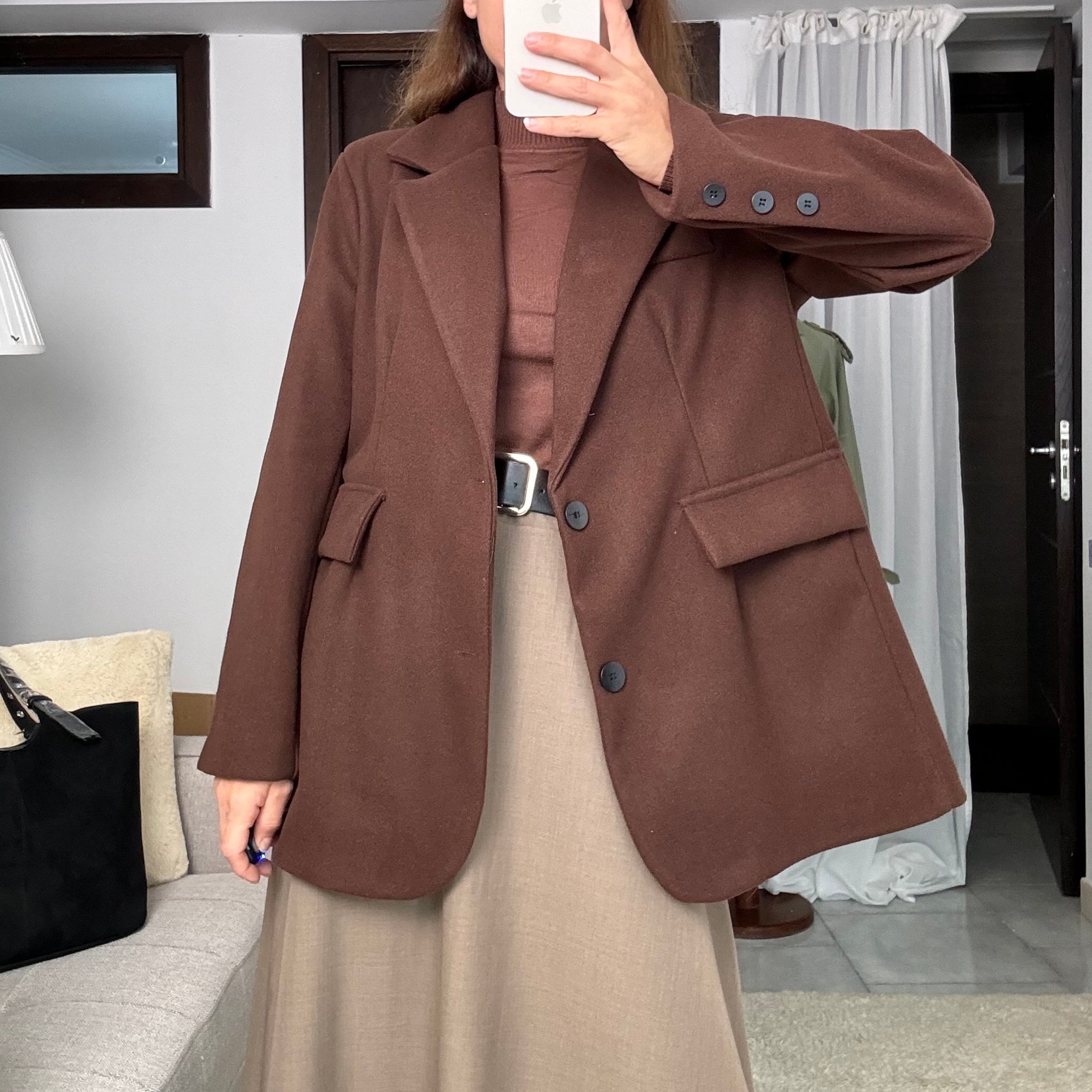 Blazer cappottino marrone