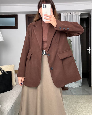 Blazer cappottino marrone