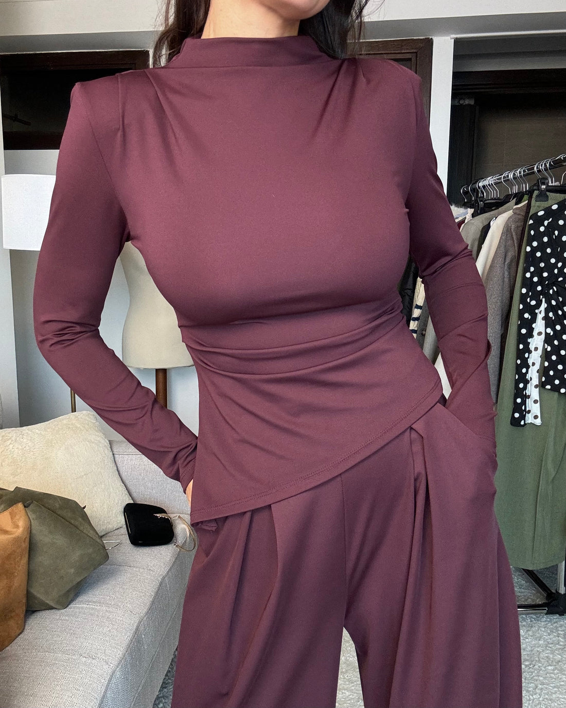 Coordinato lycra Wine