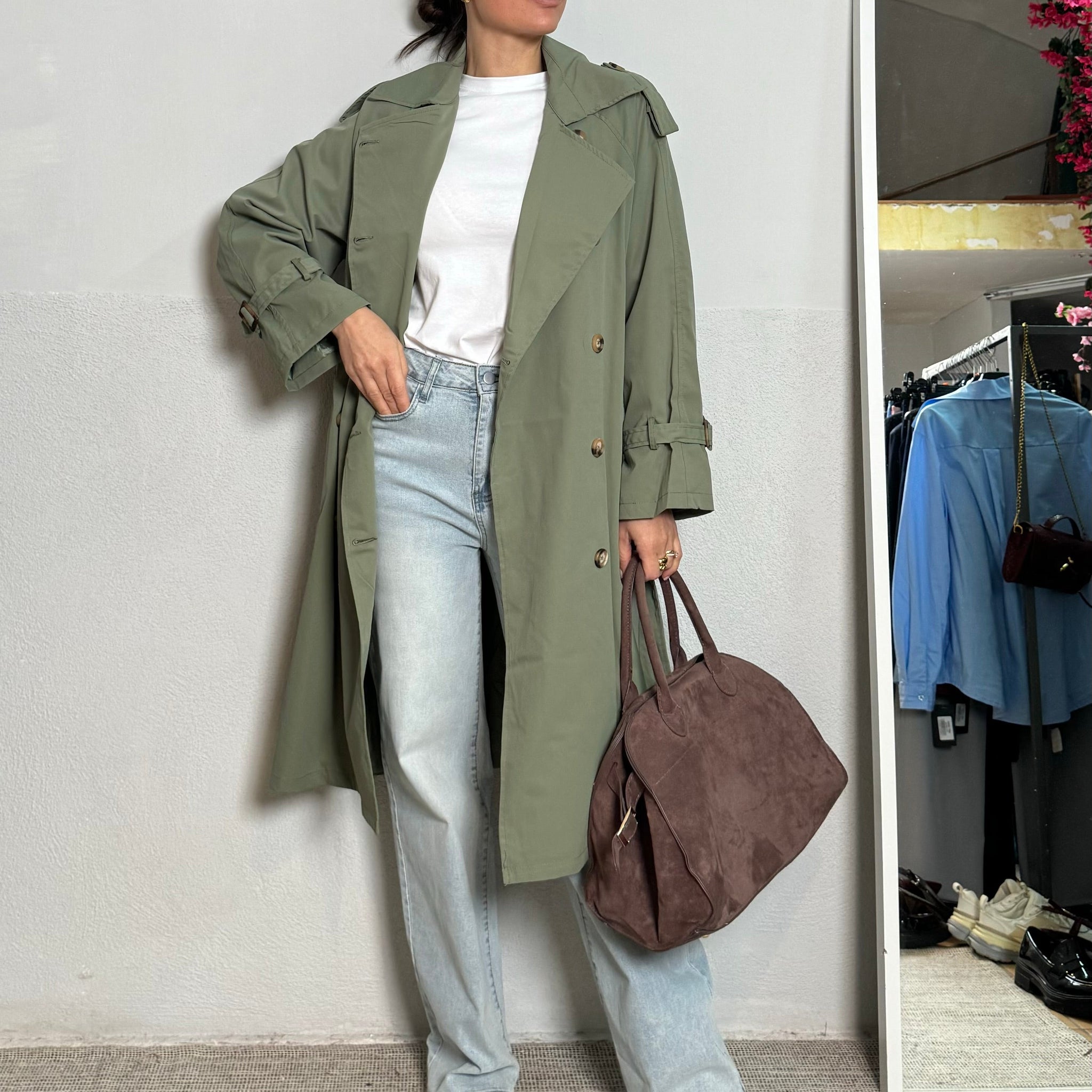 Trench 4 stagioni verde