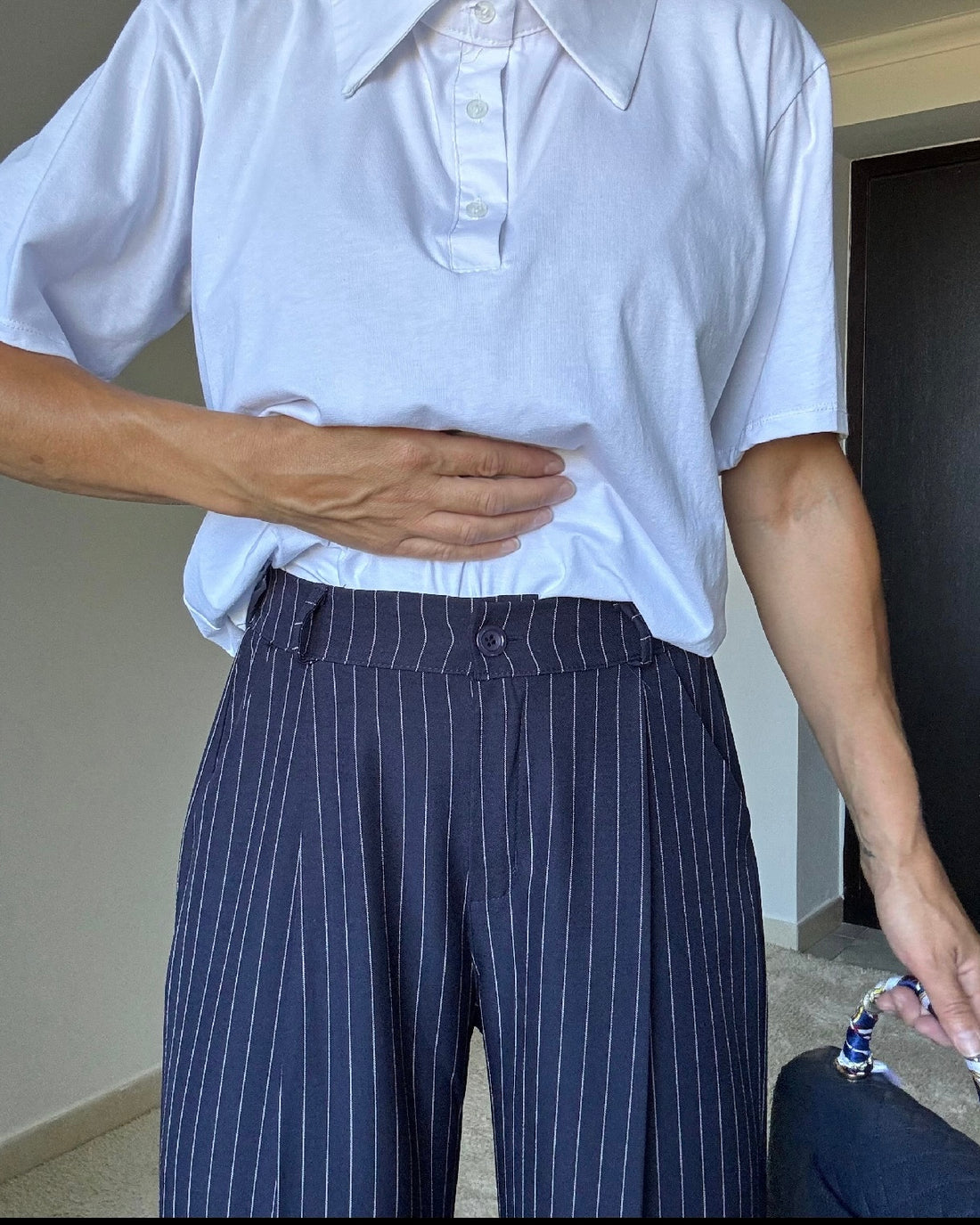 Pantalone classico gessato