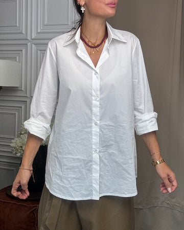 Camicia Maya oversize 100% cotone bianca