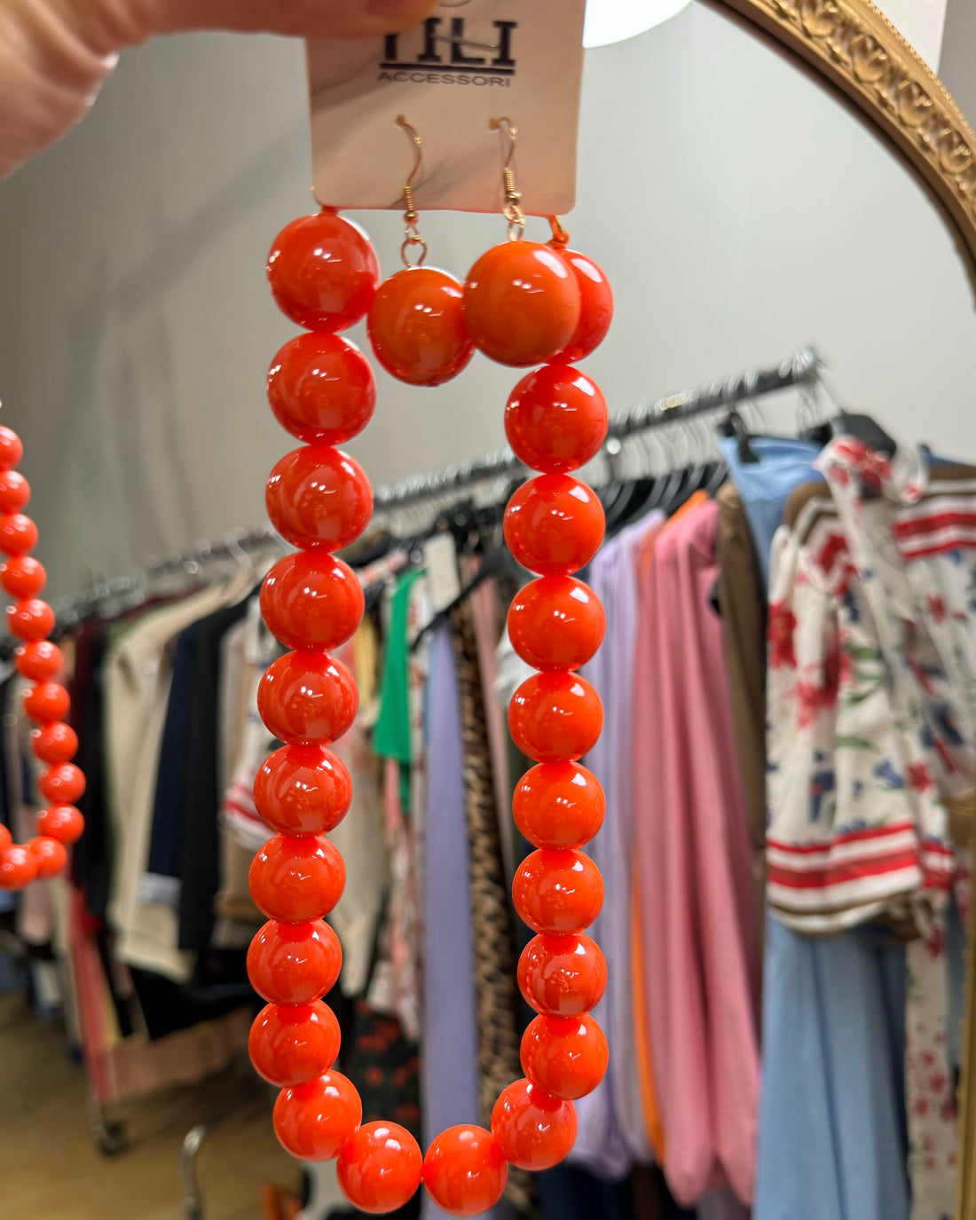 Parure Collana e orecchini orange