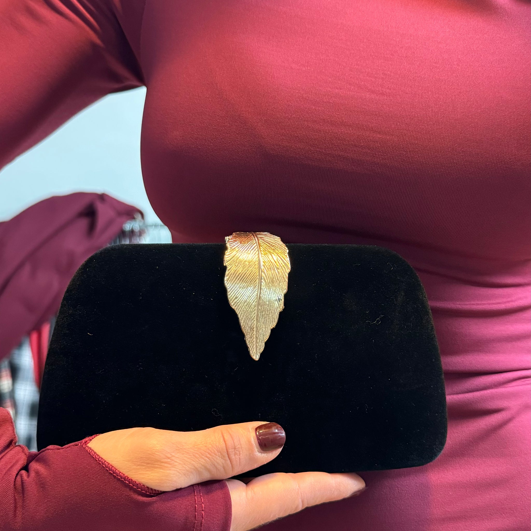 Pochette velluto Atene Nera