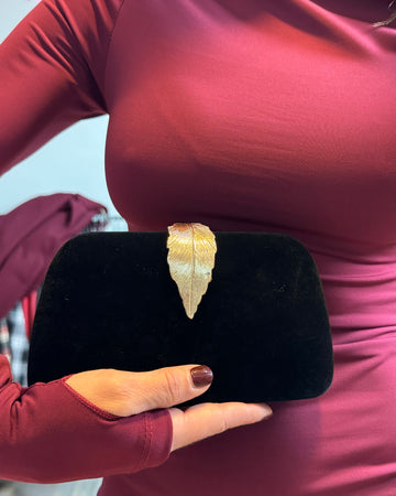 Pochette velluto Atene Nera