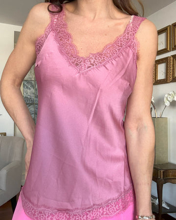 Sotto giacca simil seta rosa antico