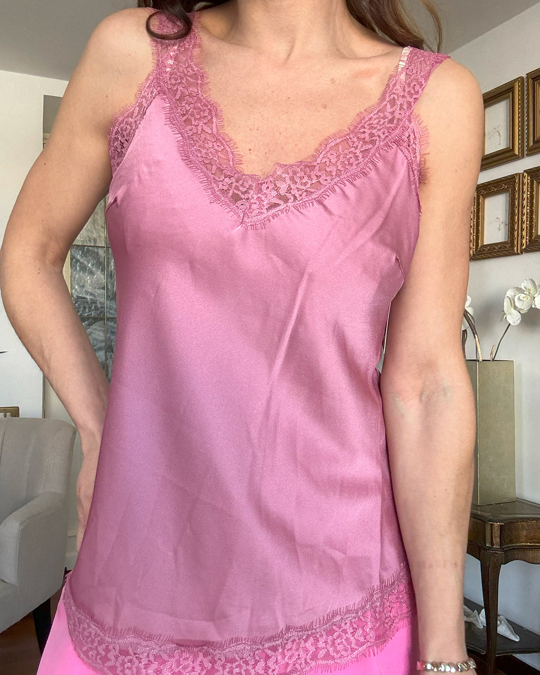 sottogiacca simil seta  rosa antico